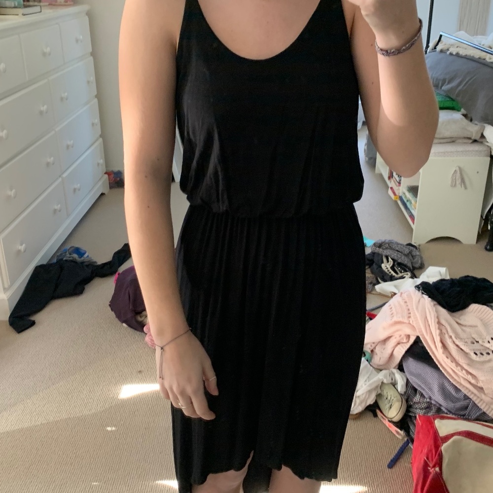 Black high low dress